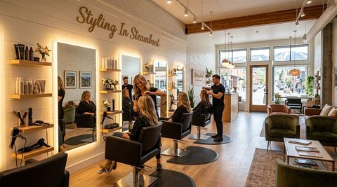 Illustration of Styling In Steamboat, beauty salon in Steamboat Springs, CO